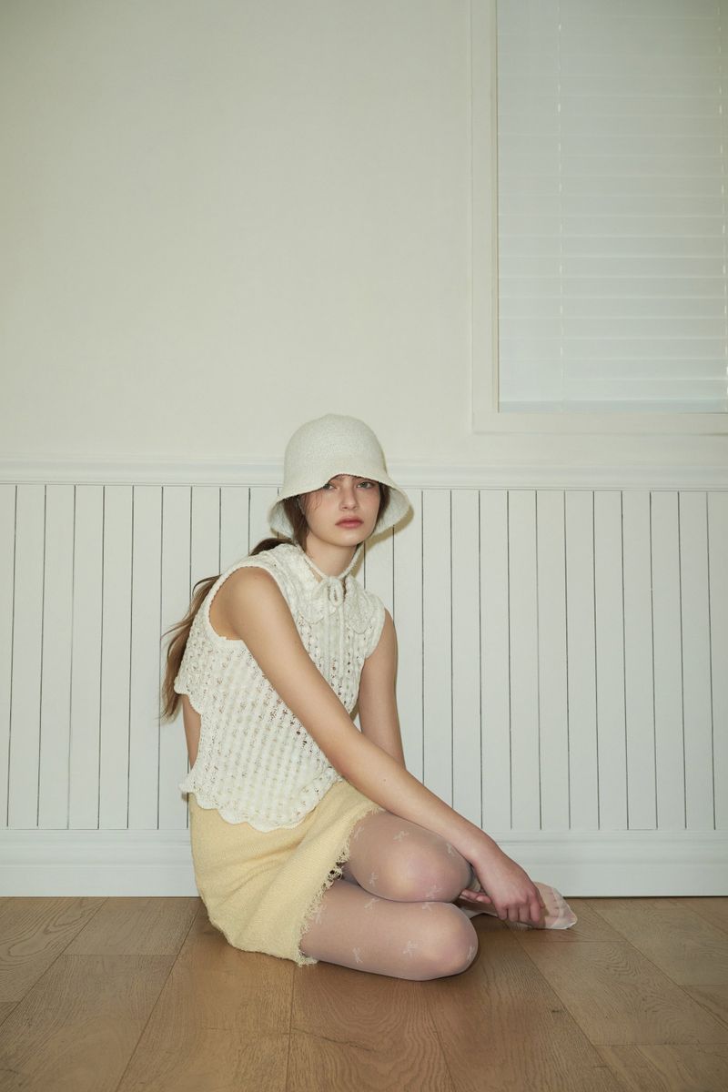 PONY bonnet hat_ivory