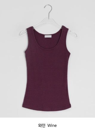 Duhin Basic Color Layered Round Sleeveless