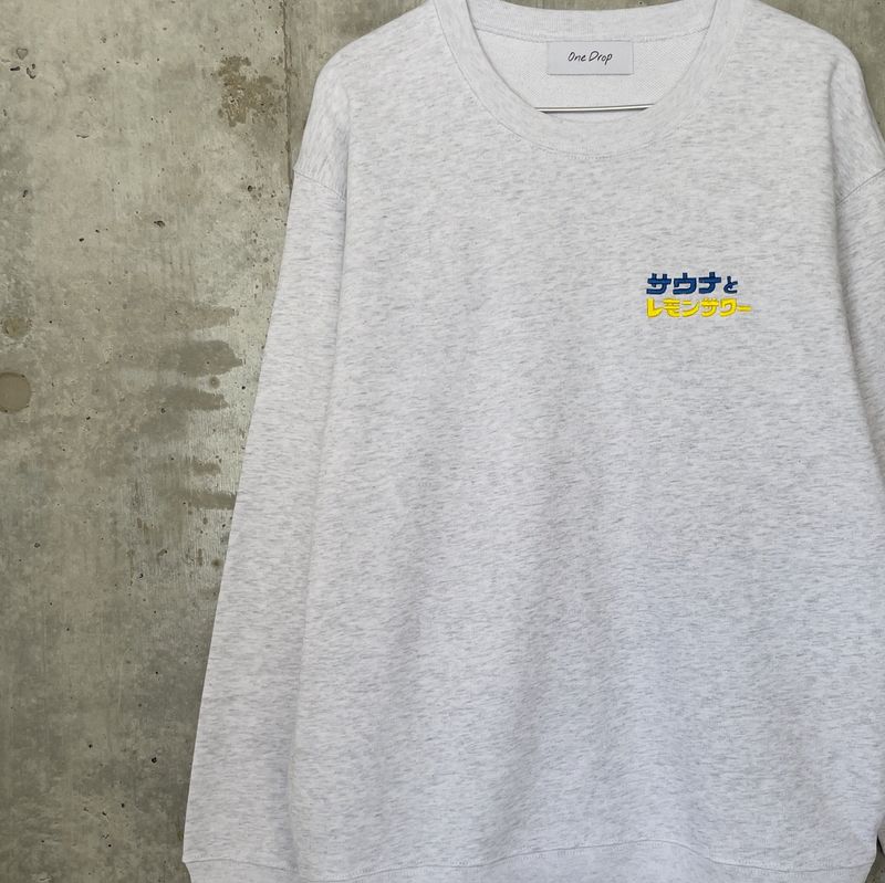 One Drop（ワンドロップ）の「ふくだサウナとレモンサワー®刺繍スウェット/SS（Tops）」
