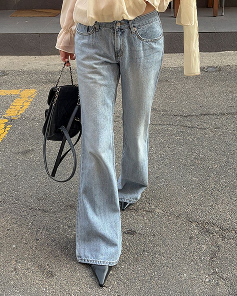 Rolbin bootcut denim pants