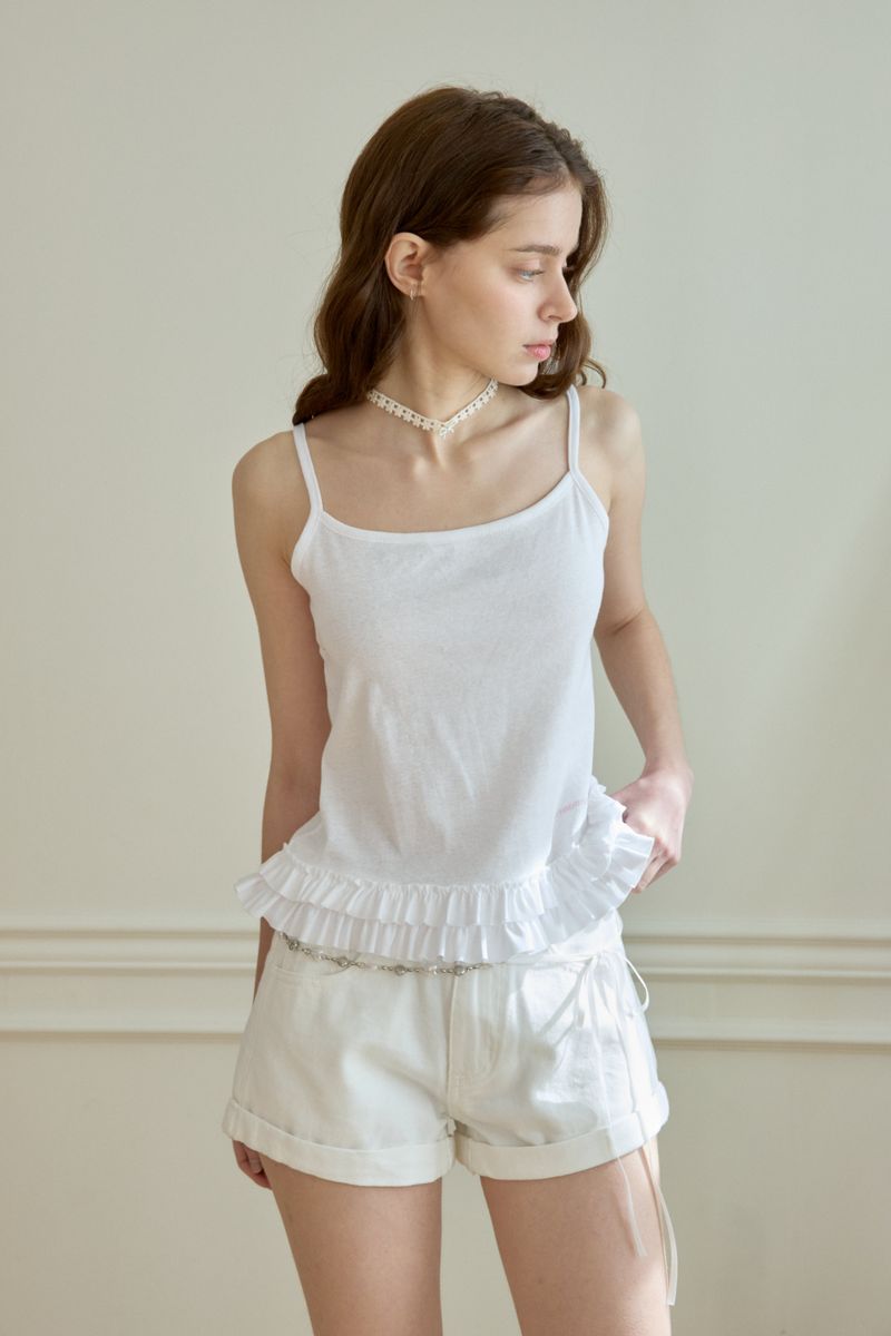 PINK PINEAPPLE(ピンクパイナップル)の「BLOOM DENIM SHORTS(Pants)」