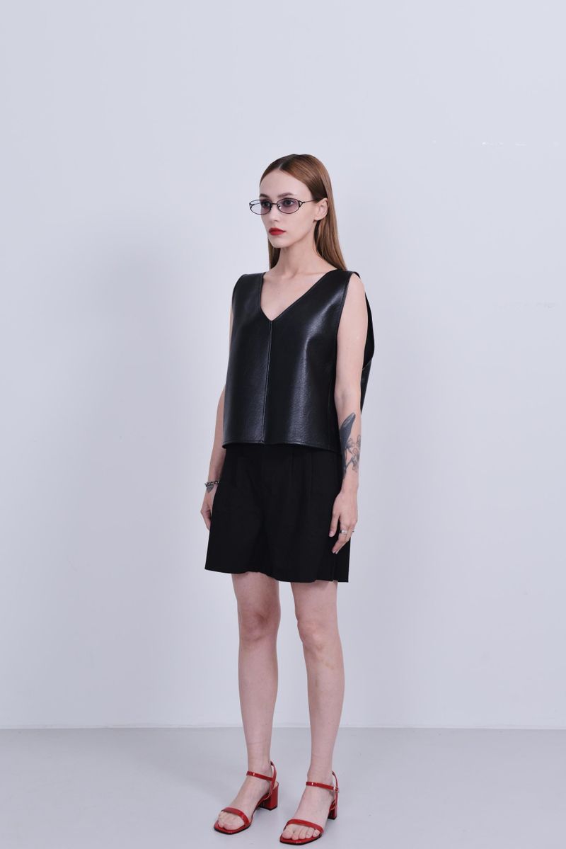 vegan leather vest