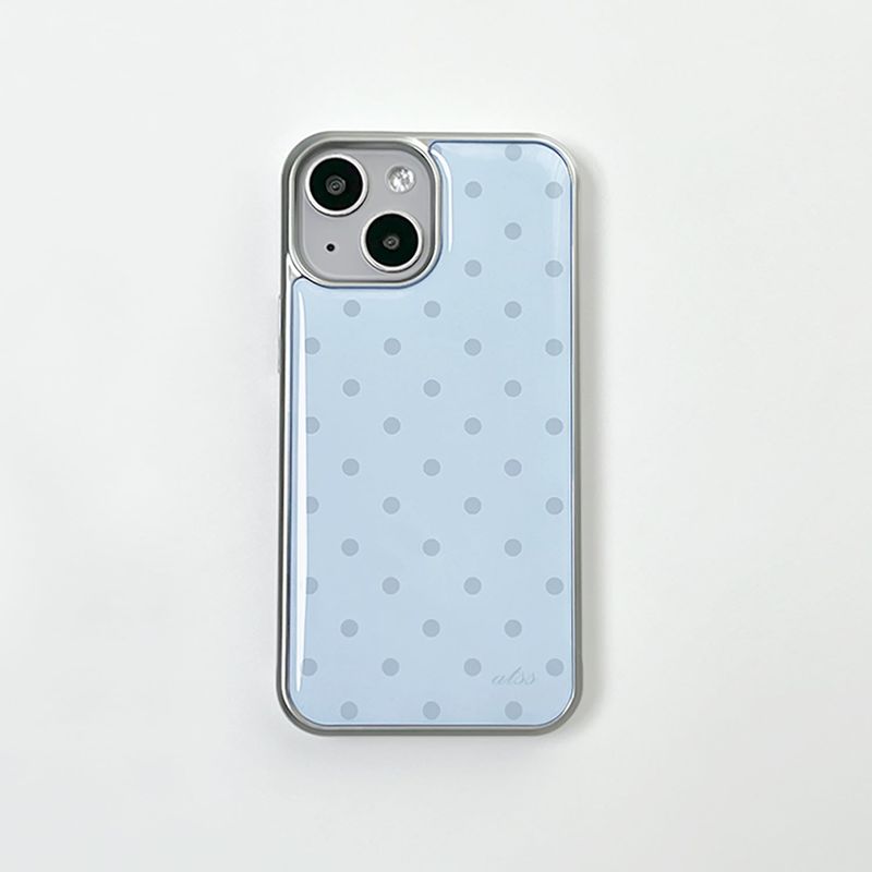 allthesamestudio（オールザセイムスタジオ）の「dot epoxy silver bumper case(blue)（Smartphone Accessories）」