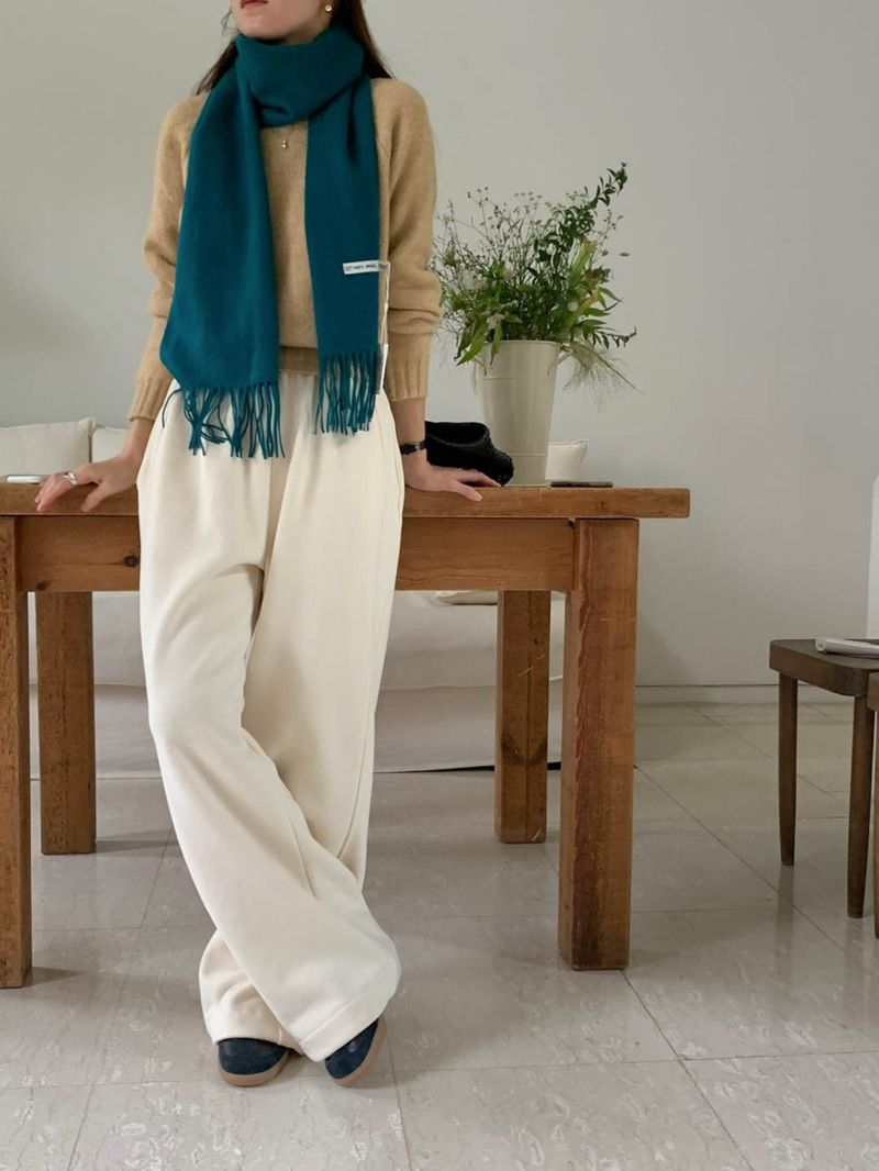 [Wool fleece] Eggdon string two-way pants