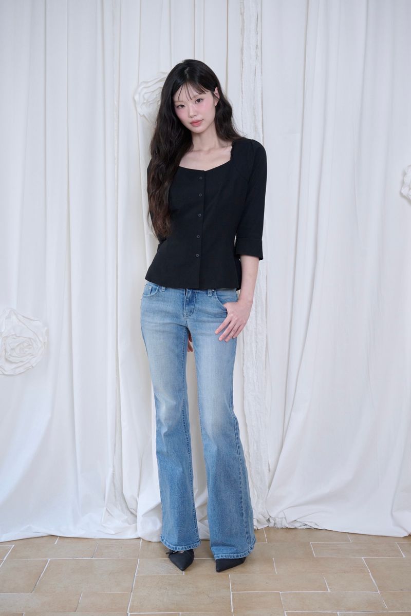 Mabel Lace Square-Neck Blouse (3 colors)