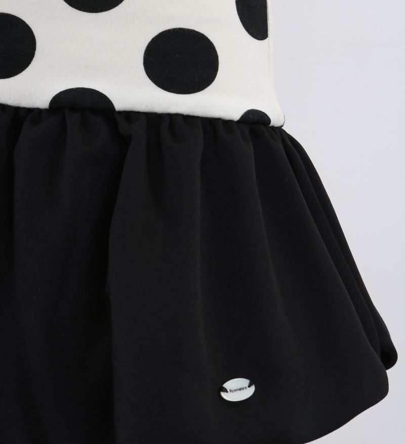 Midnight Bloom Dress (Ivory Dot)