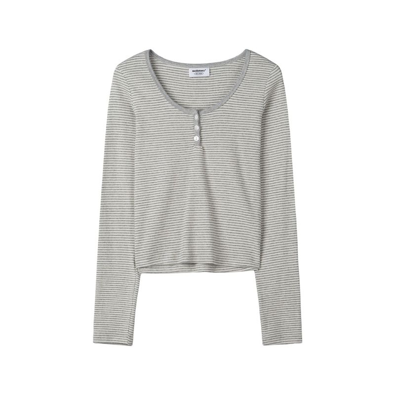 STRIPE COMBI BURTON T-SHIRT (GRAY)