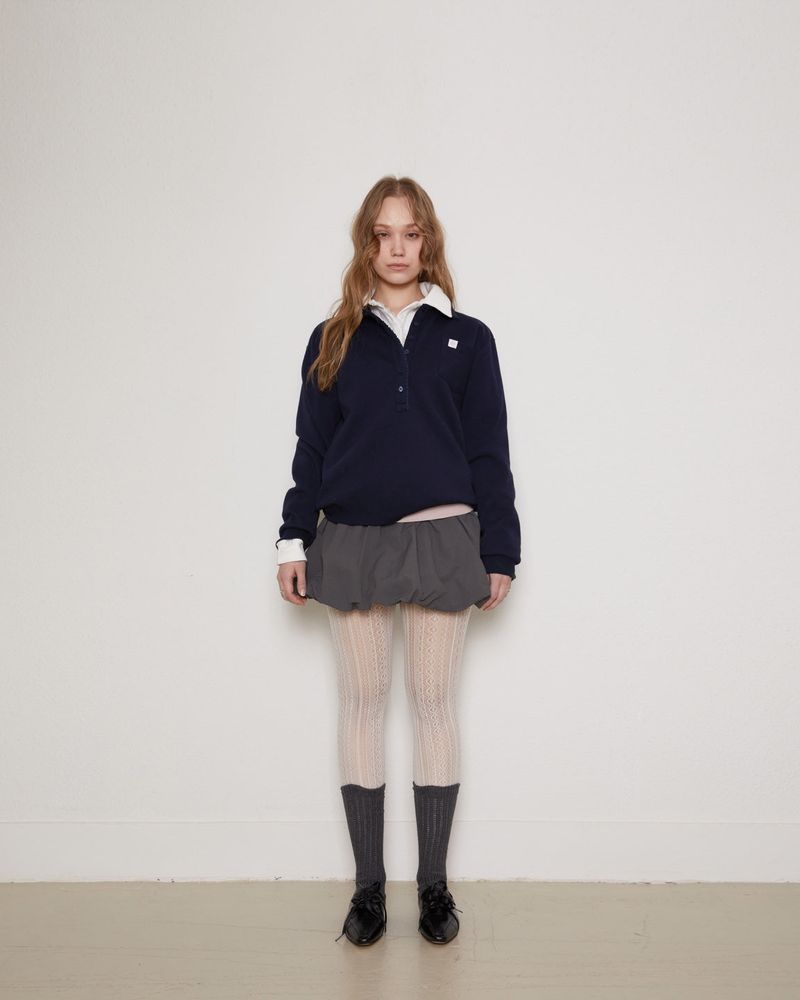 Folding puff skirt / gray