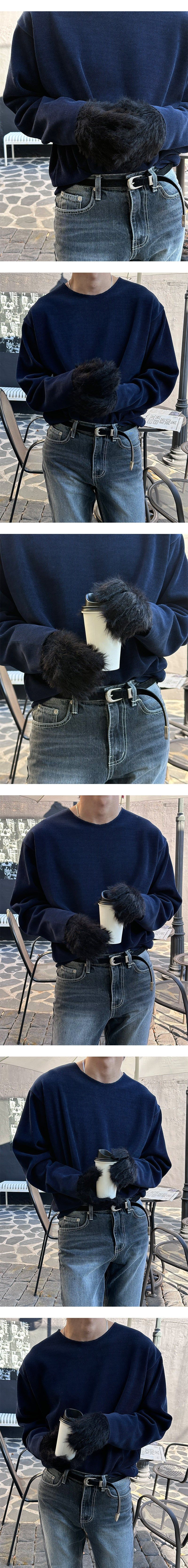 [Unisex] Thin golgi round cutting knit(4color)