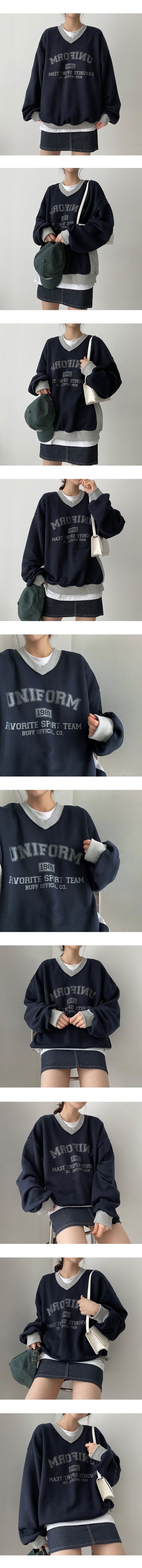 Deweit Slit Coloring Uniform Sweatshirt