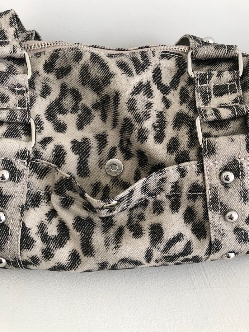 leopard stud bag