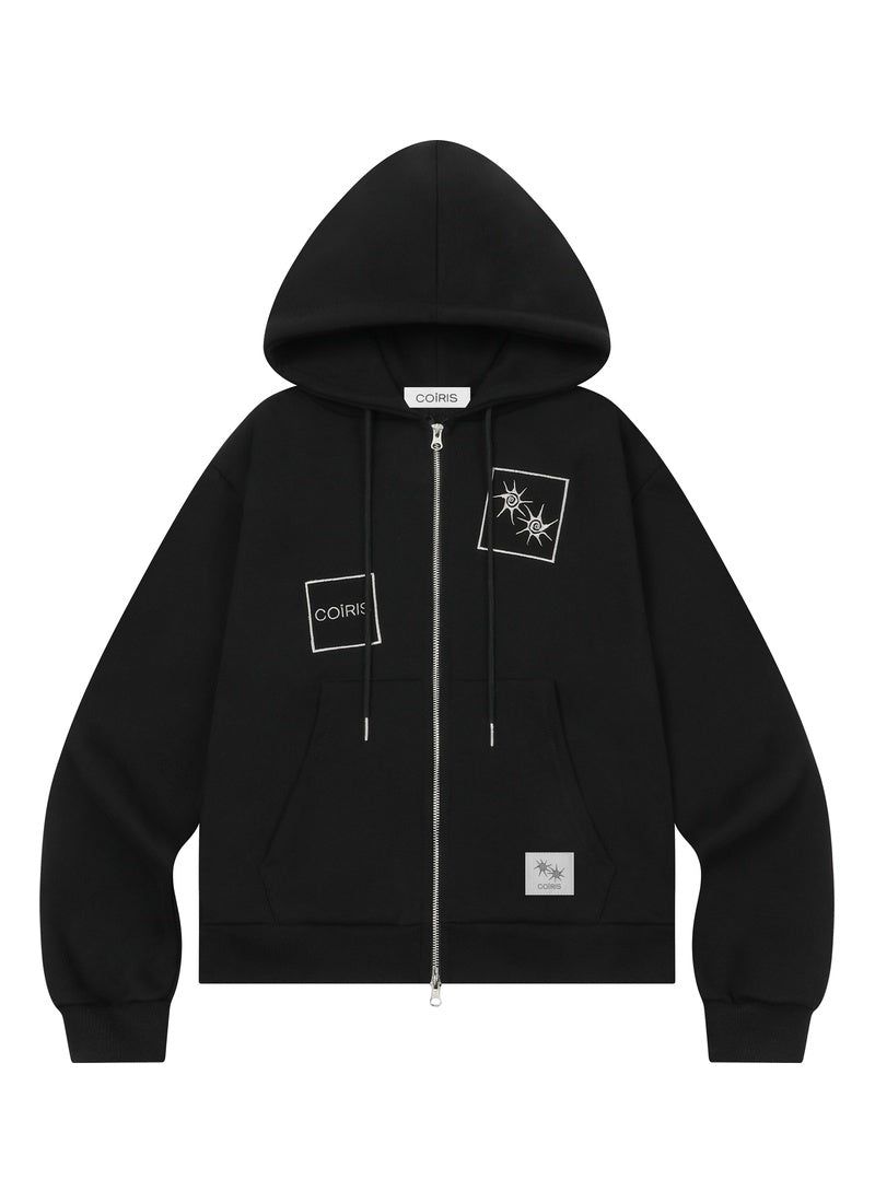 COIRIS（コイリス）の「NIFF PATCHWORK HOOD ZIP-UP UNISEX（Tops）」