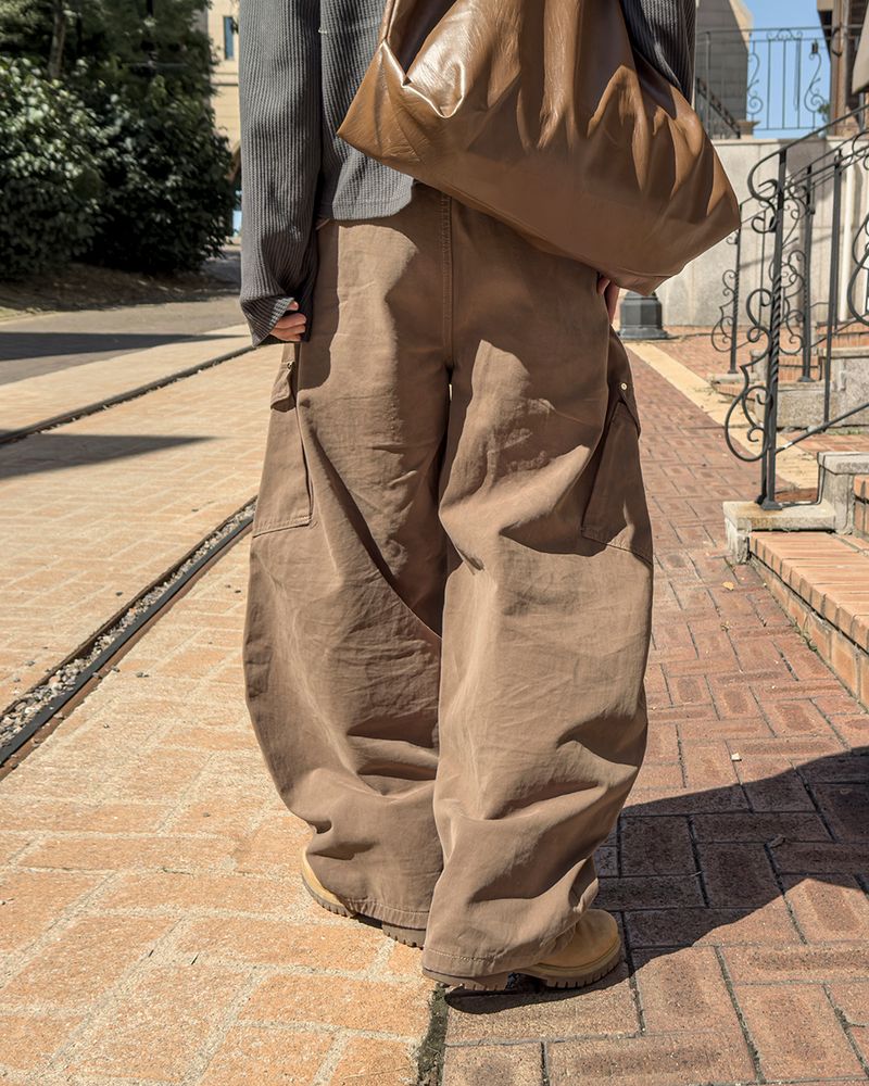 Rawden strap wide cargo pants