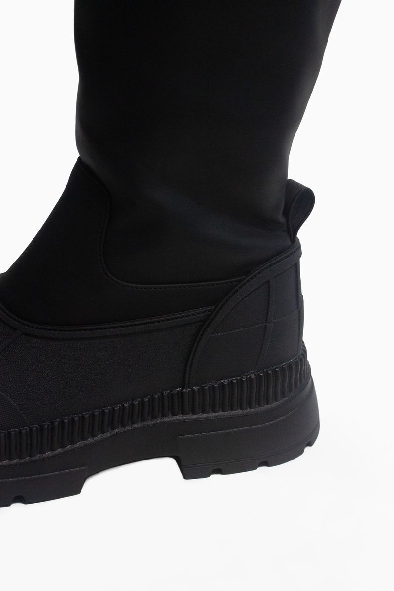 leather rain boots