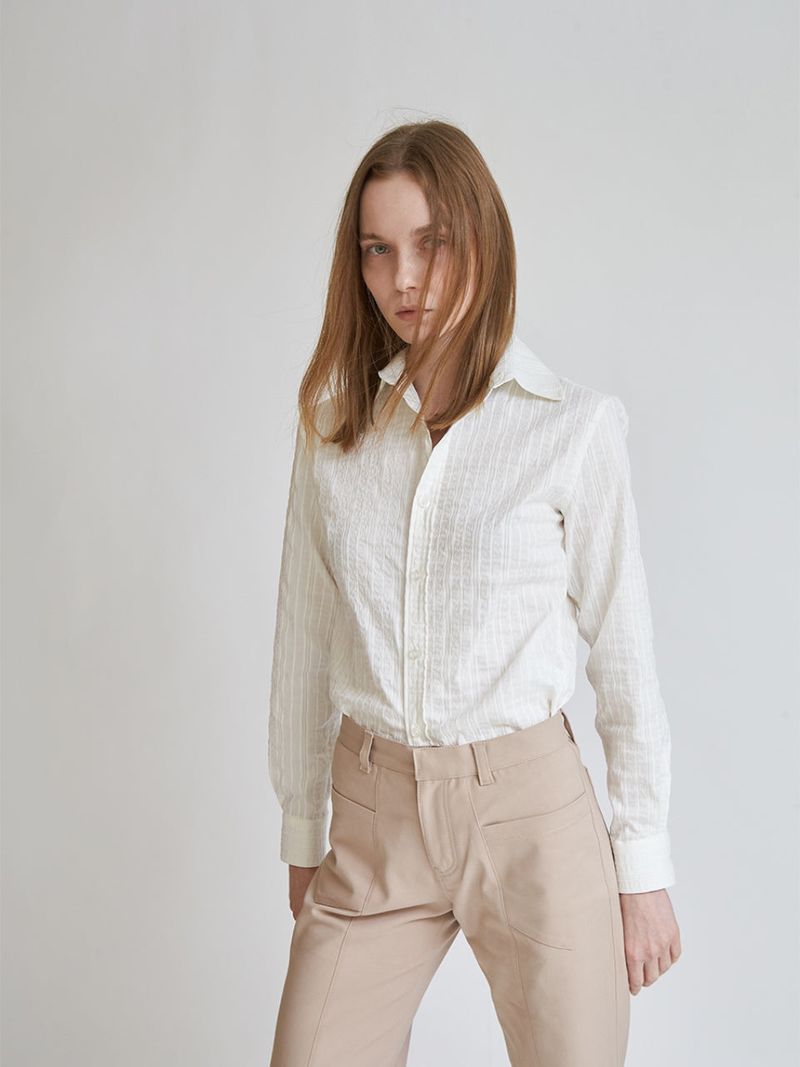 WRINKLED STRIPE SHIRT