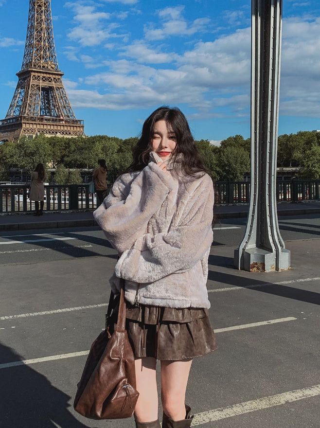 Milky Two Way Soft Fur Jacket