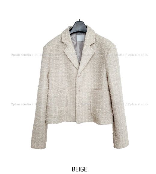Flat Cropped Tweed Jacket