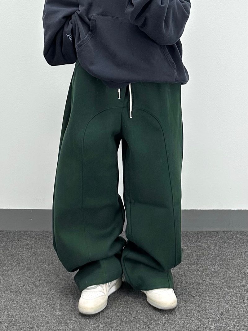 hip-hop curved cut pants