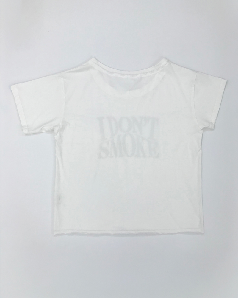 Monog off-shoulder T-shirt (2color)