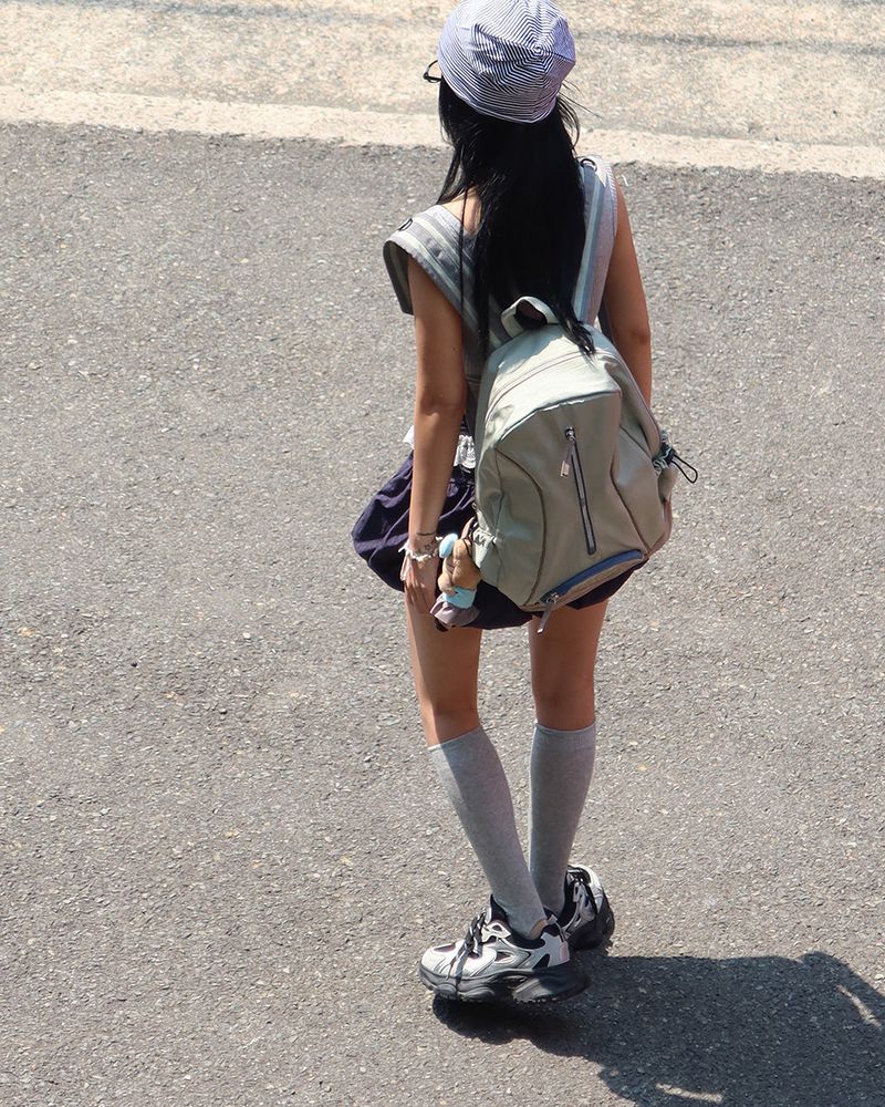 Mint Color Pocket Daily Backpack