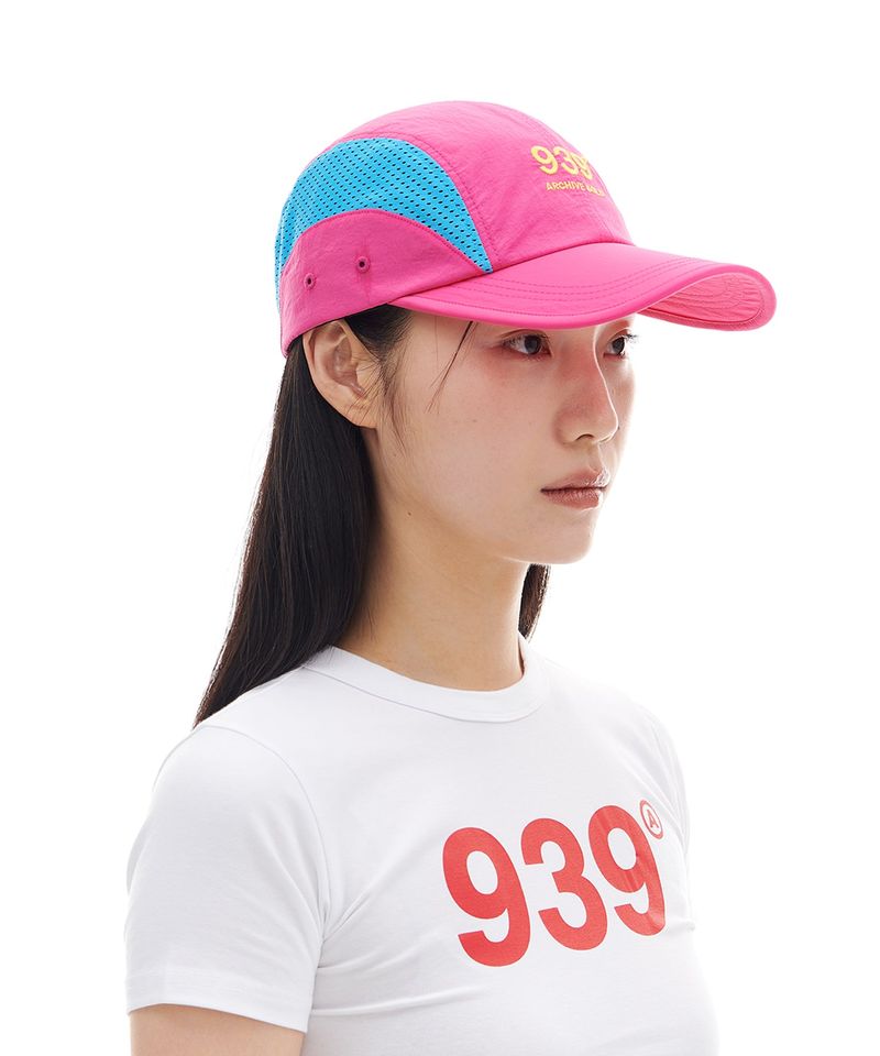 SMALL LOGO MESH CAMP CAP (CHERRY PINK)