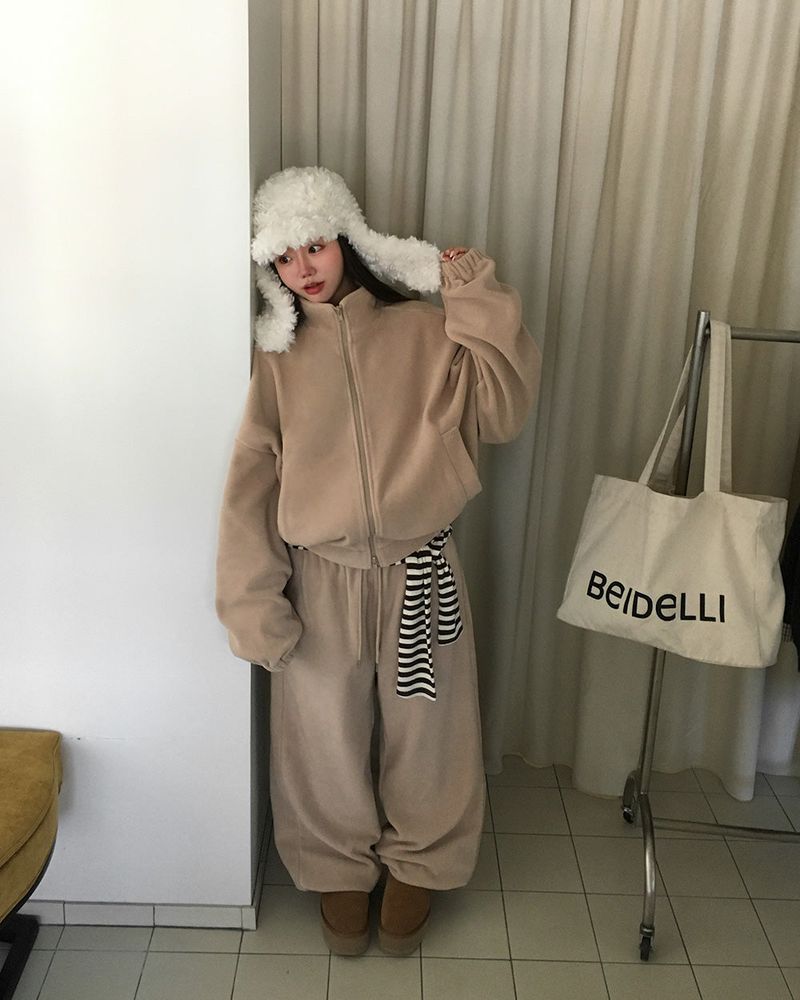 [ORIGINAL] WINDY ZIP-UP FLEECE SET