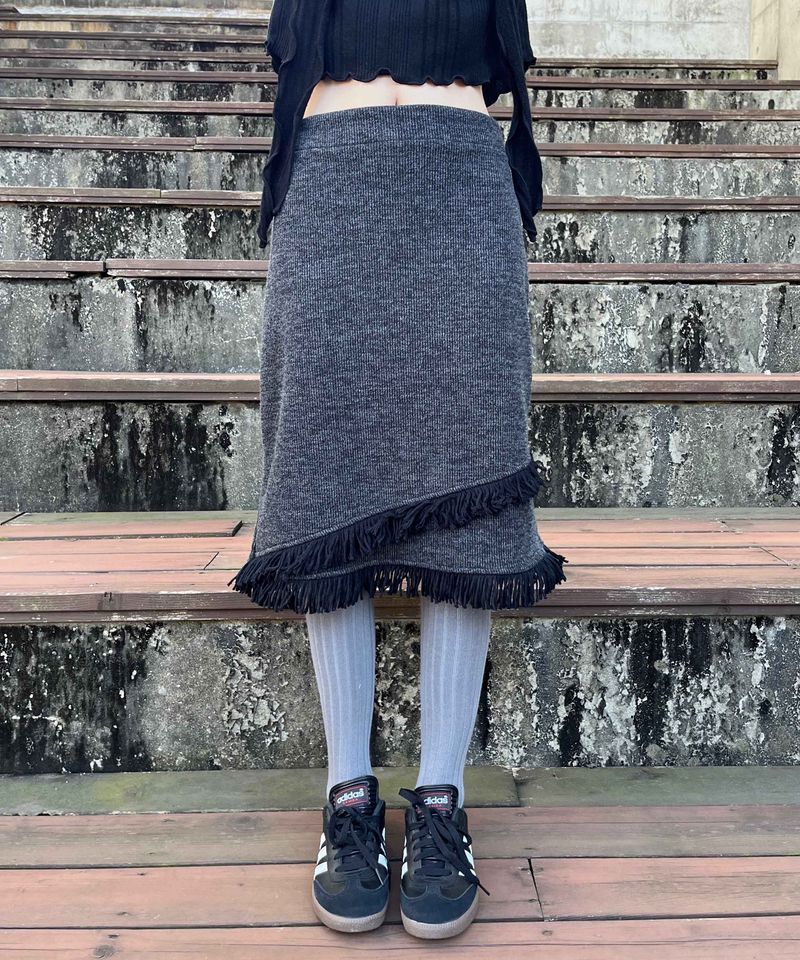tassel midi skirt