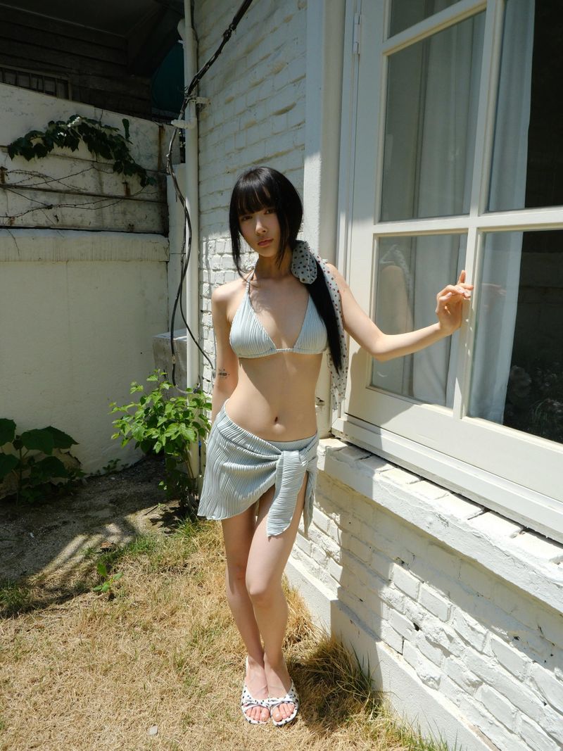 mint cover-up bikini set