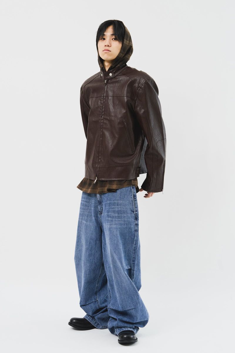 Burn Leather jacket (3color)