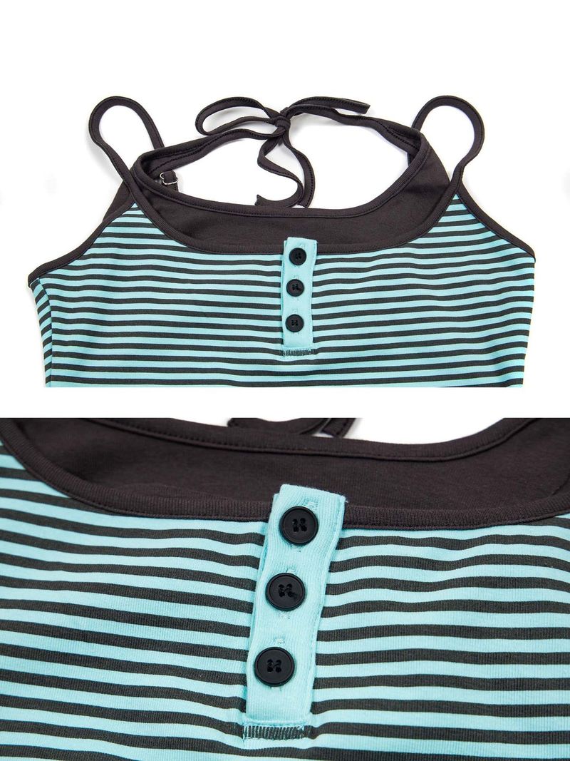 Nayla Button Halter Camisole