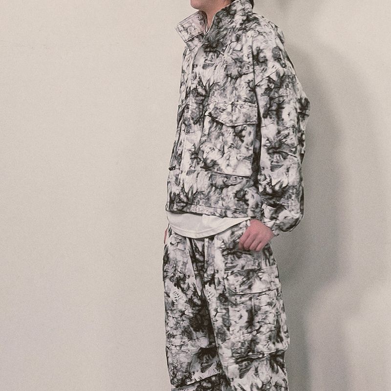 tie-dye crop jacket_white