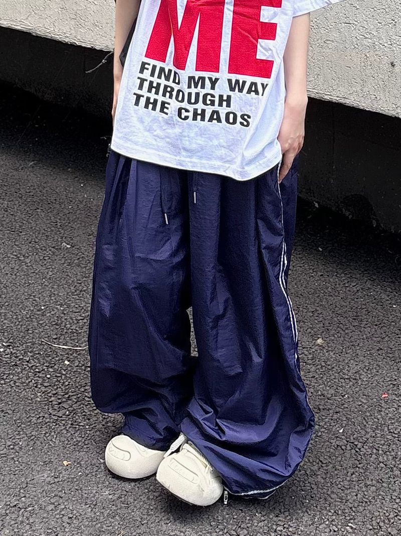 ethnic track nylon pants
