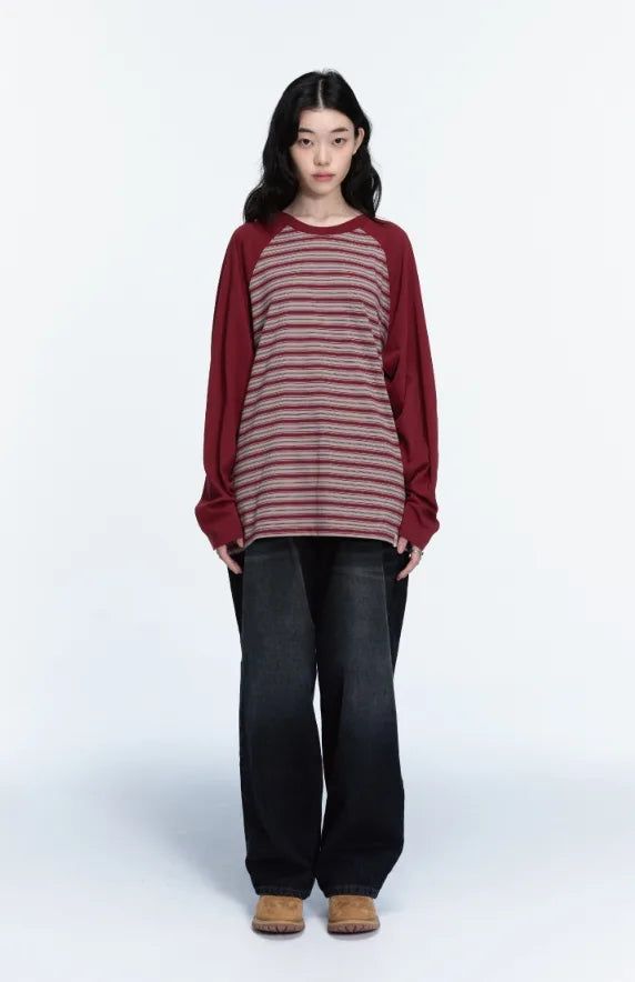 26FW★ Stripe Raglan Long Sleeve