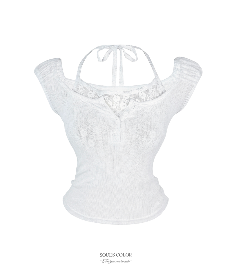 Neria lace layered top (3color)