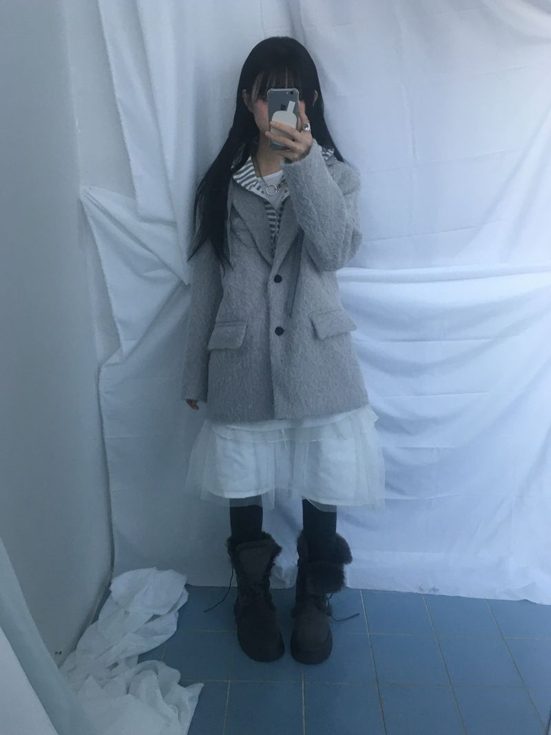 Hairy cream jacket