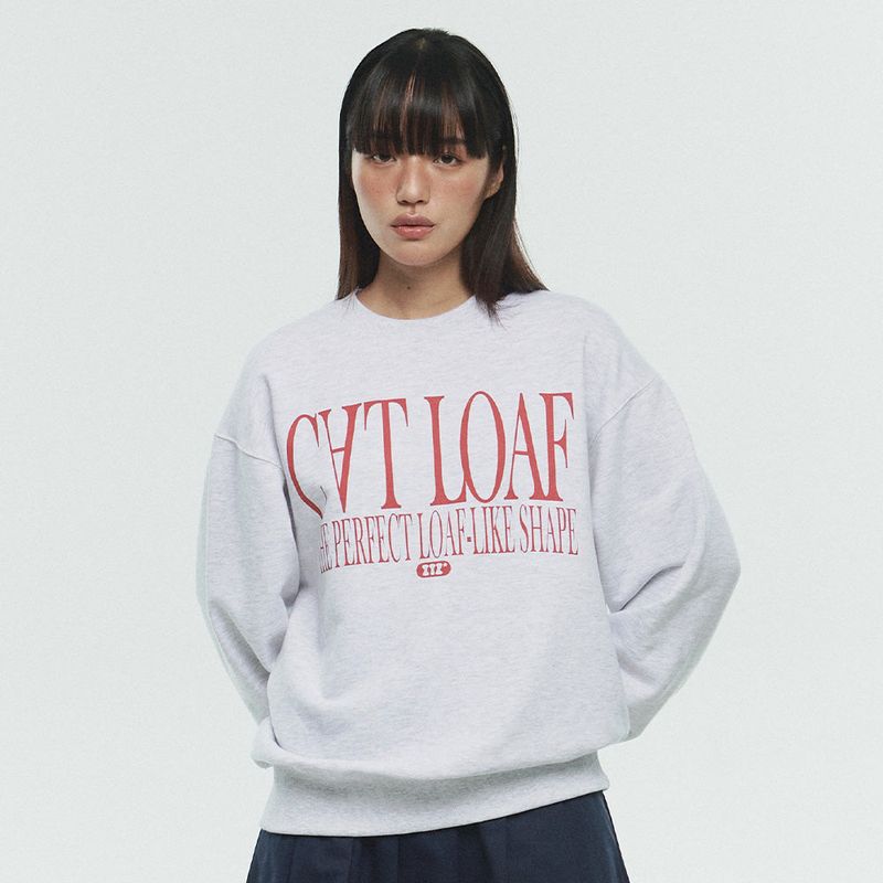 ITZAVIBE(イッザバイブ)の「CAT LOAF SWEATSHIRT - LIGHT GRAY(Tops)」