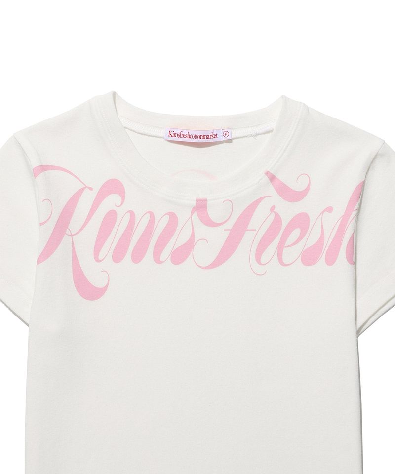 Cursive Logo Tee White (KIB6MFT518A)