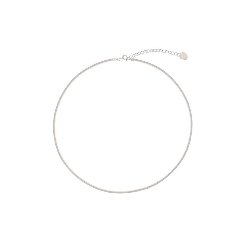 Silver 925 Flat Snake Chain Necklace