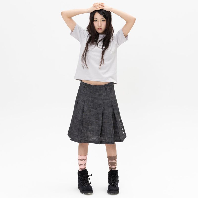 WH Check Patch Tee - Grey