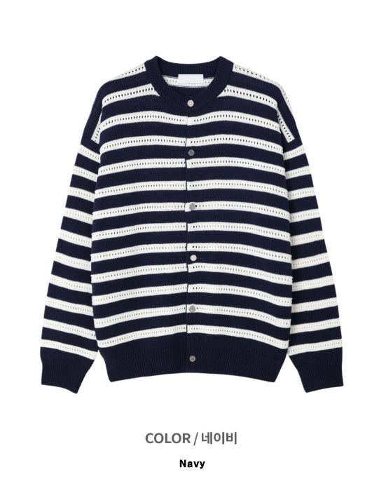 Pommel Openwork Round Cardigan