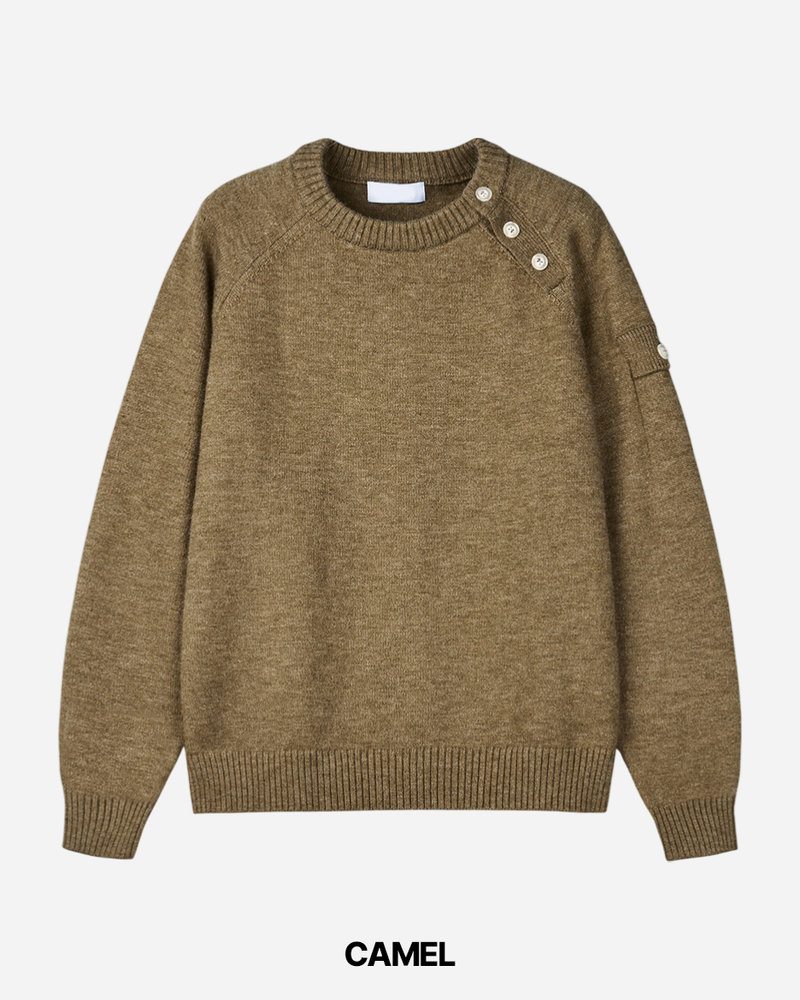 Bis Diagonal Button Knit