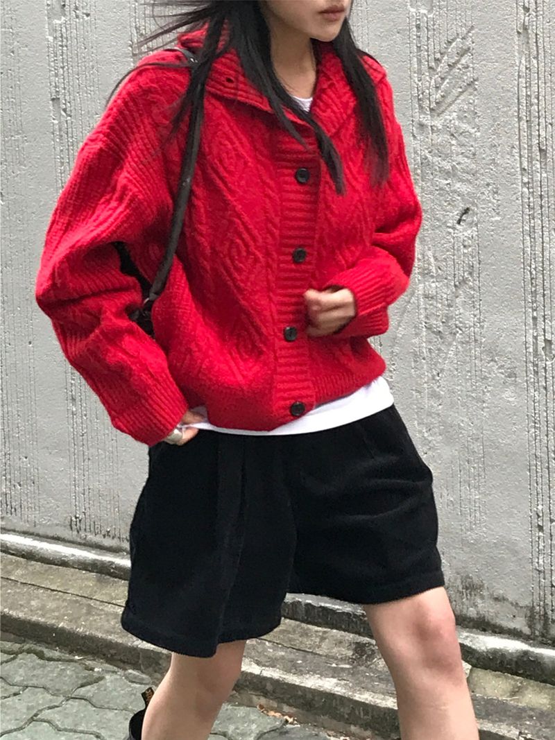 Thenib(ザニブ)の「Wool fisher high neck cardigan (Tops)」