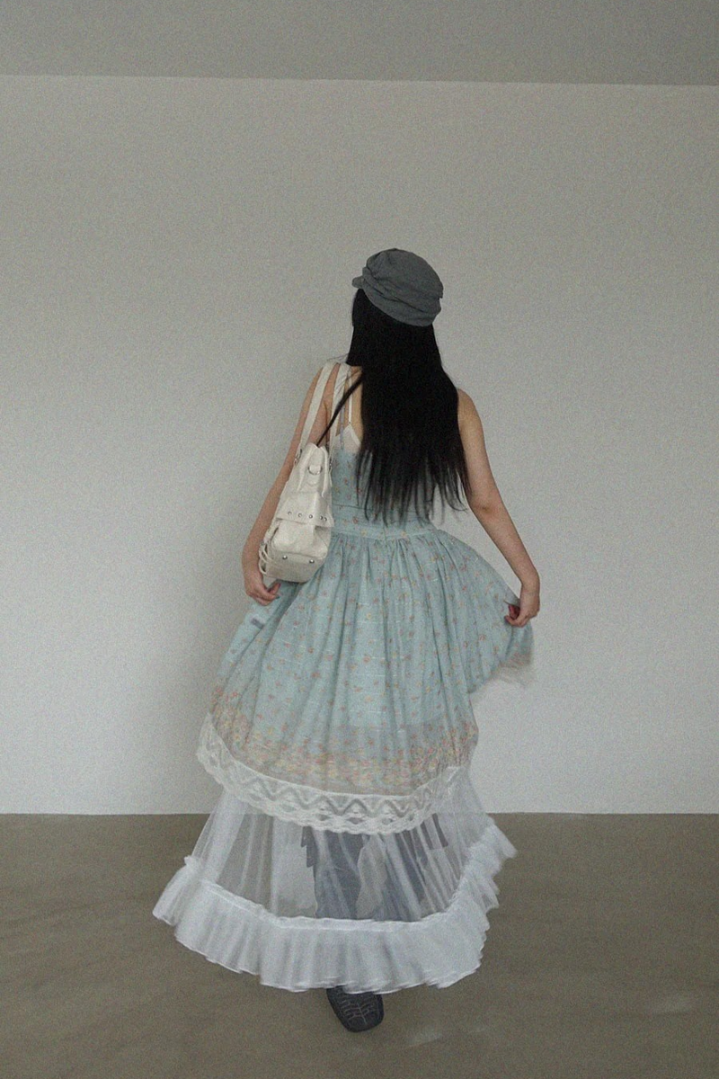 MINT BLOSSOM LACE DRESS