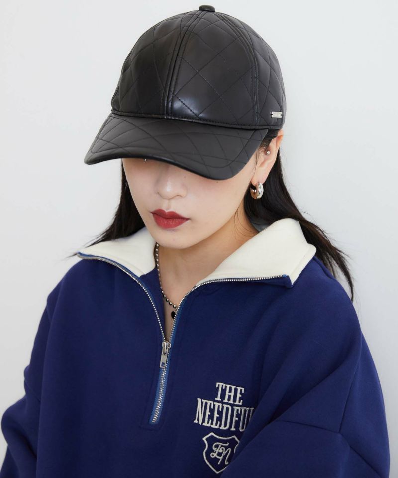 キルティングレザーCAP