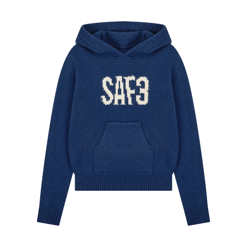  1/2 REGION MOTORS CLUB KNIT HOODIE (BLUE)