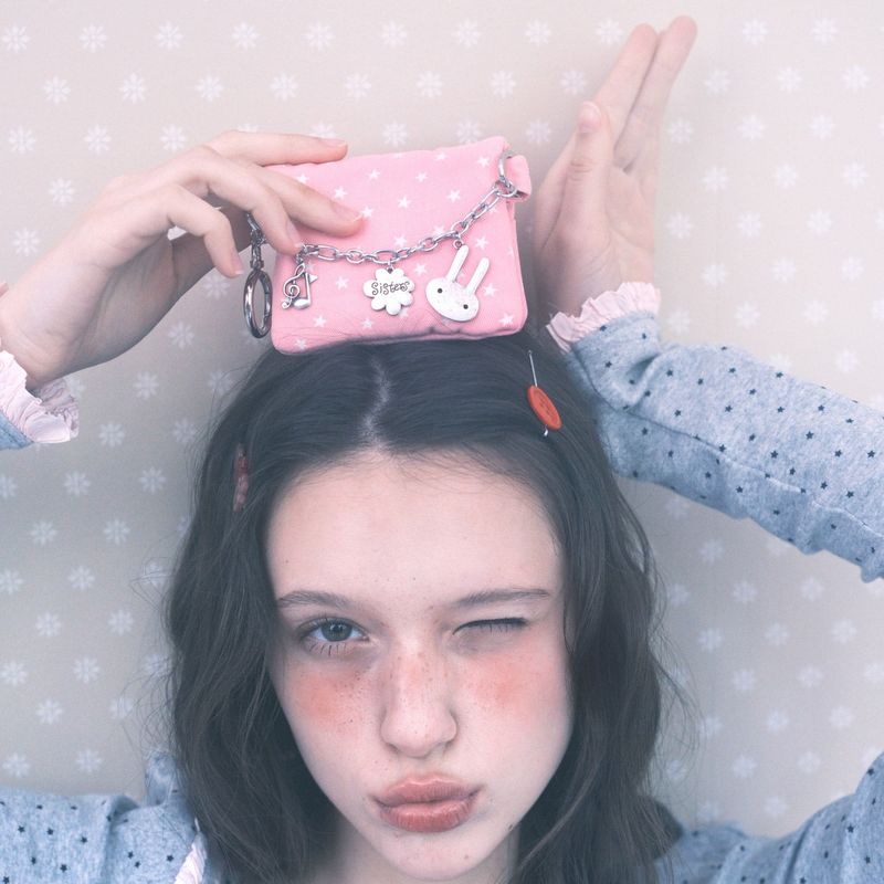 Rabbit Chain wallet_pink