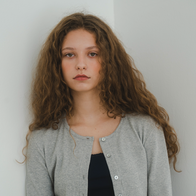 Waffle Crop Cardigan(GRAY)
