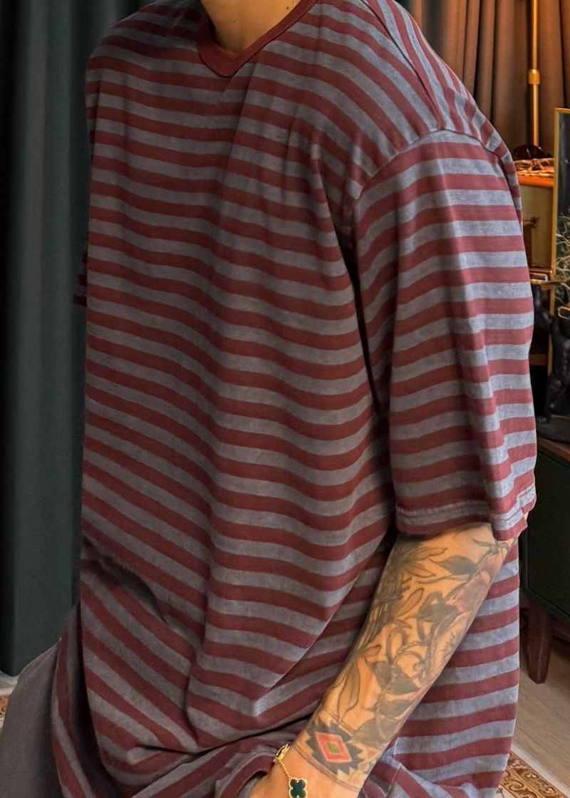 Pigmented Dangara Stripe Short Sleeve 3COLOR
