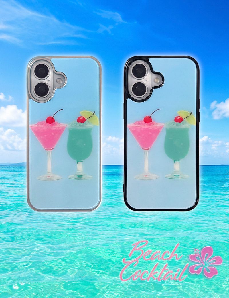 【MADE】Beach Cocktail Glass Bumper Case