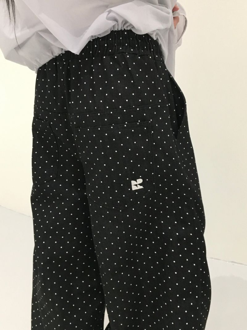 [Ritcore MADE] Mini Dot Wide Denim Pants (2c)
